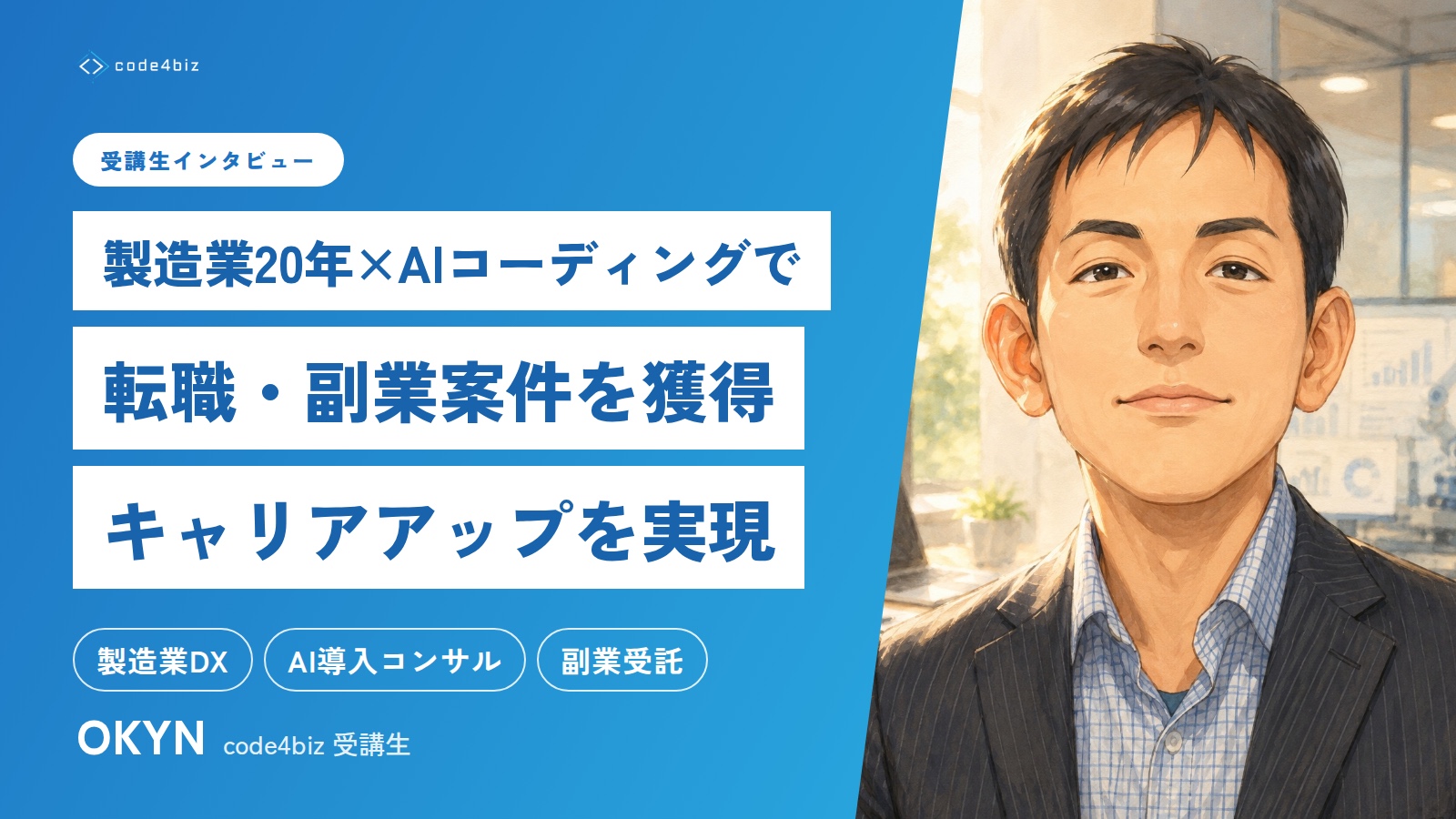 製造業20年の知見とAIコーディングの掛け算で転職・副業案件の獲得に成功し、キャリアアップ